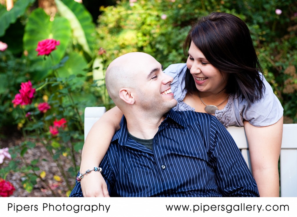 Christy and Rich - engagement session, Park of Roses Columbus, Ohio