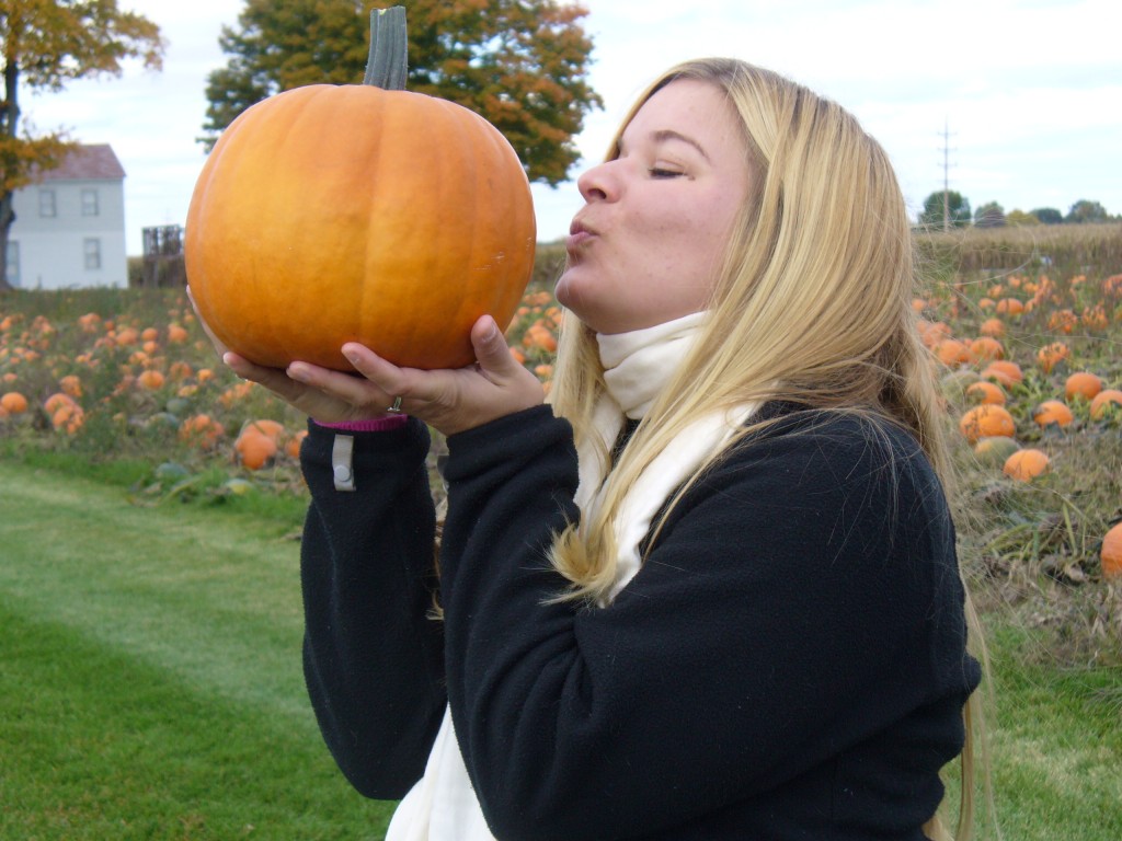 Me and my pumpkin! -  shot with my personal point and shoot camera - not my pro camera