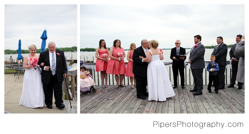 Buckeye Lake yacht club wedding ceremony