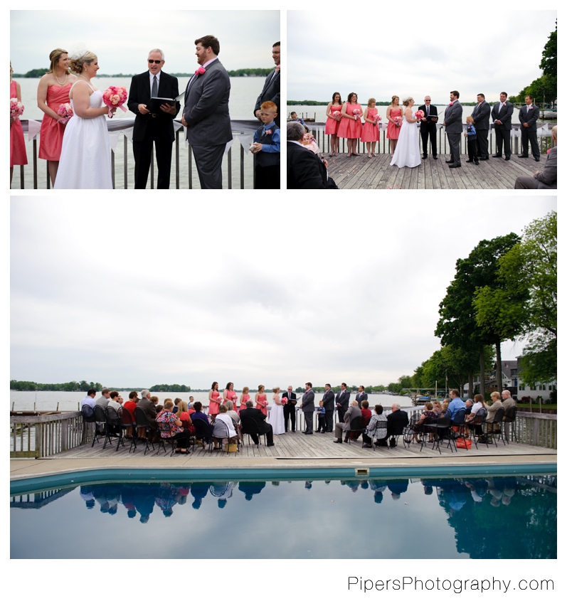 Buckeye Lake yacht club wedding ceremony