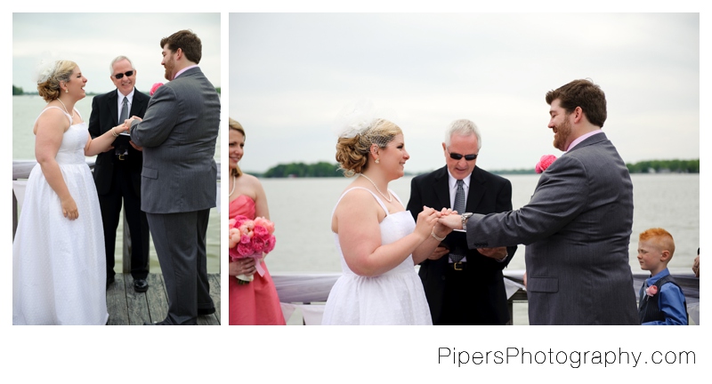 Lake wedding ceremony, destination wedding photographer