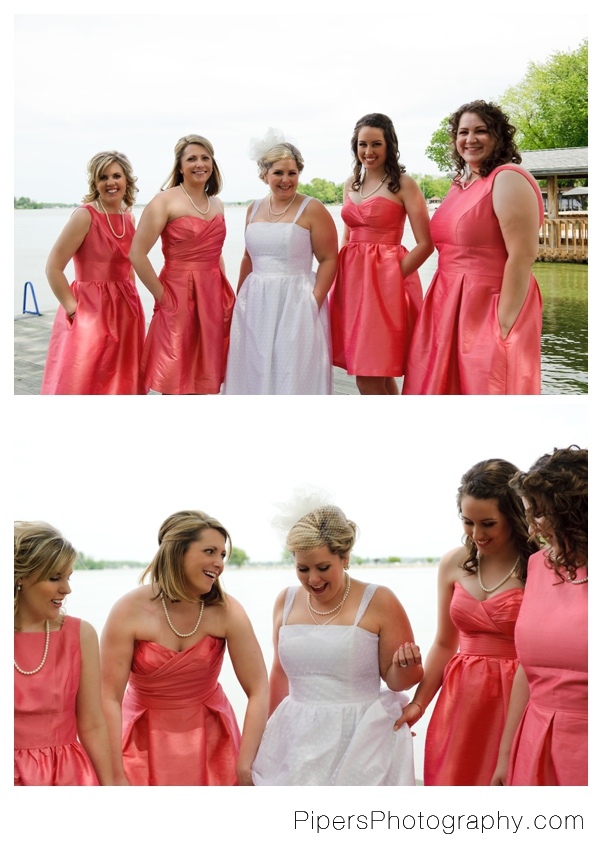 bridal party pictures at buckeye lake 