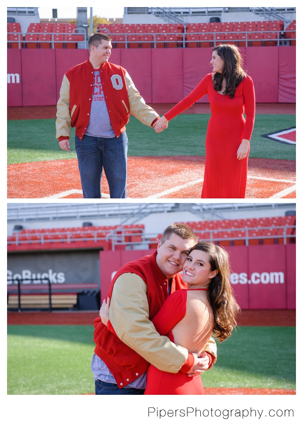 An Ohio State Baseball player and baseball inspired Columbus Engagement session at The Ohio State University by Pipers Photography Krista Piper 