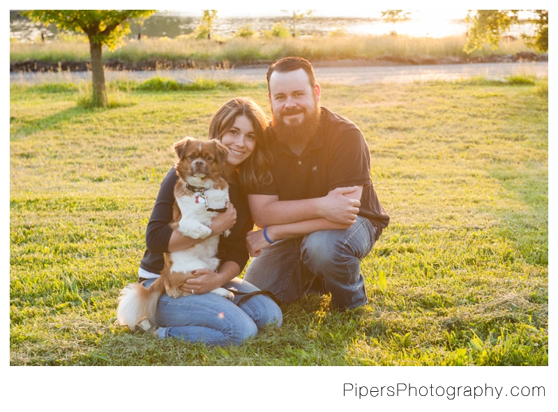 Dog engagement session photos at scioto river in hilliard ohio Krista Piper Pipers Photography