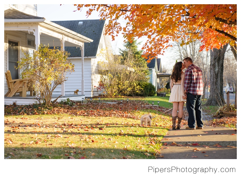 An outdoor country inspired engagement session in Sugar Grove Ohio in corn fields and bridges in the town of Sugar Grove Ohio by Pipers Photography Krista Piper 