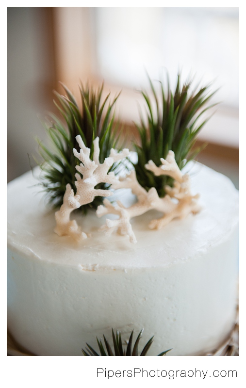 4 Natural Oceanfront Beach Wedding cake on Hatteras Island in The Outer Banks North Carolina photos