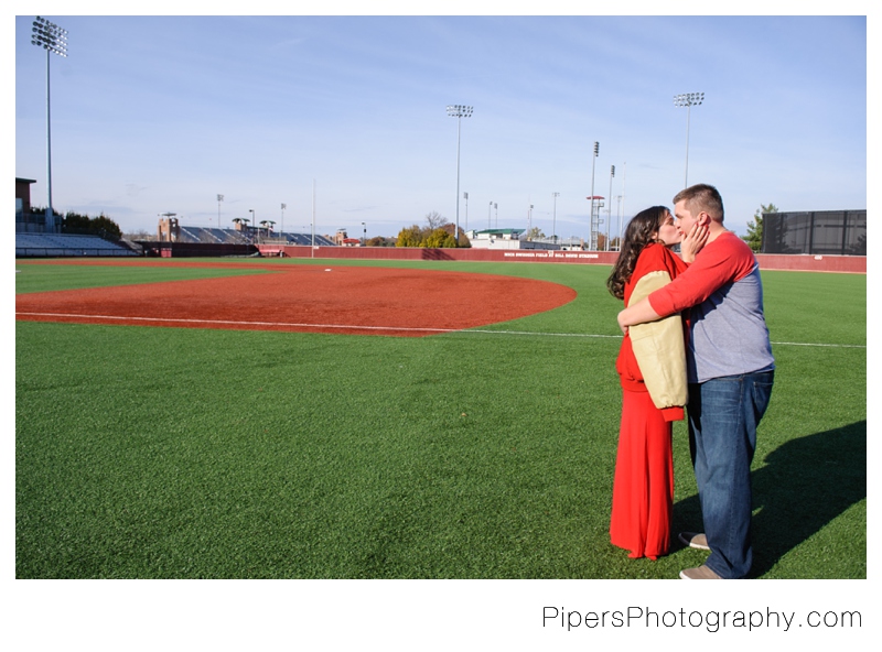 An Ohio State Baseball player and baseball inspired Columbus Engagement session at The Ohio State University by Pipers Photography Krista Piper 