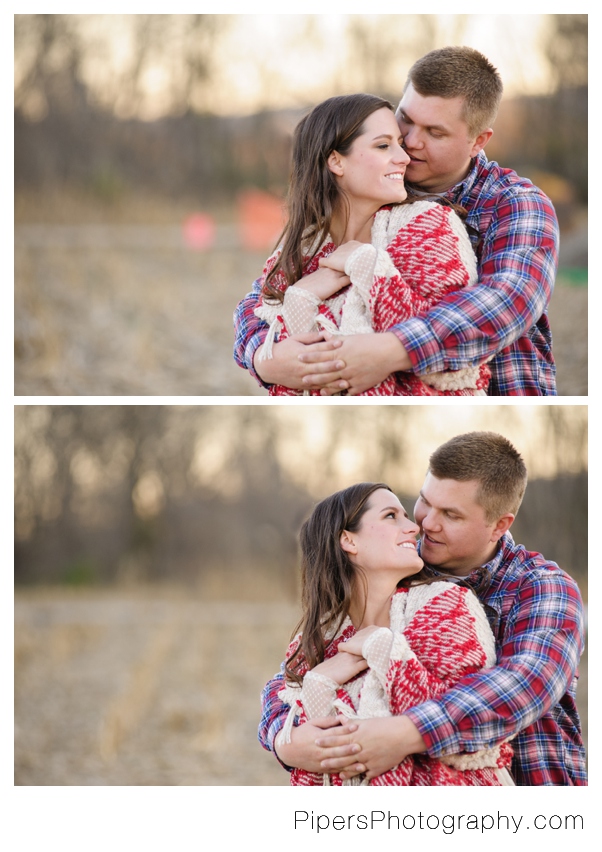 An outdoor country inspired engagement session in Sugar Grove Ohio in corn fields and bridges in the town of Sugar Grove Ohio by Pipers Photography Krista Piper 