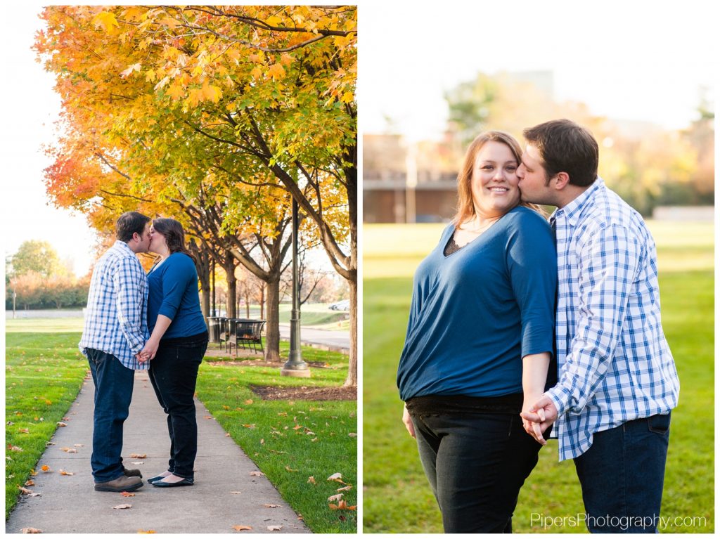 Downtown Columbus & Scioto Mile engagement pictures McFerson Commons Park | Pipers Photography View More: http://pipersphotography.pass.us/chrisandemily