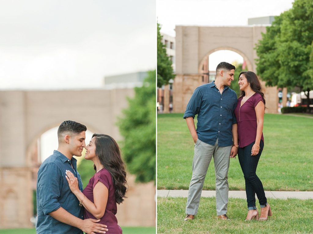 Columbus Ohio Downtown Engagement Session at North Bank Park, McFerson Park and Arch Park by Pipers Photography www.pipersphotography.com