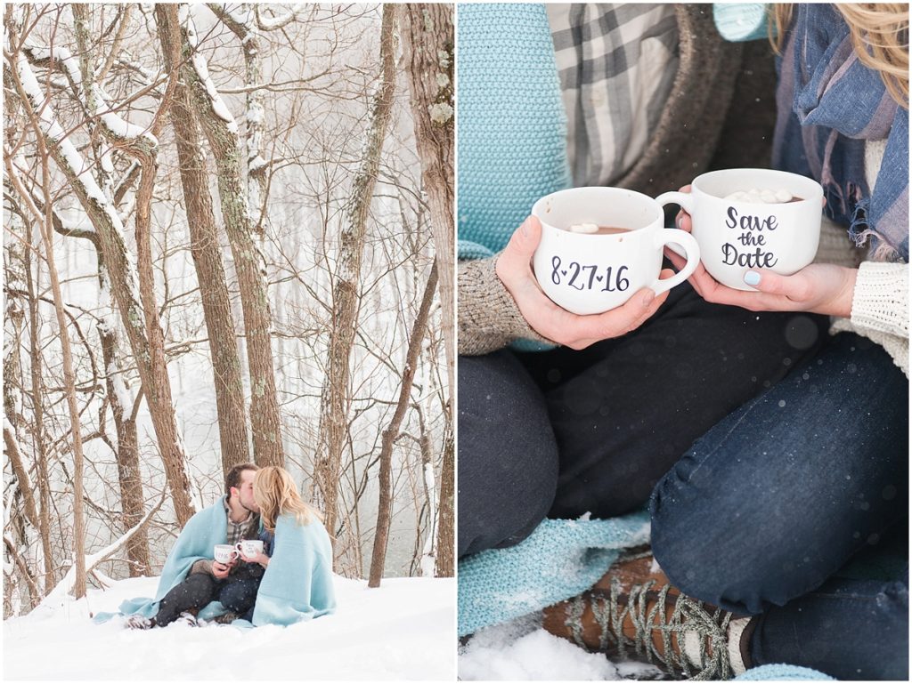 Central Ohio Wedding Photographers - Alley Park snow winter Engagement Session Pipers Photography http://www.pipersphotography.com