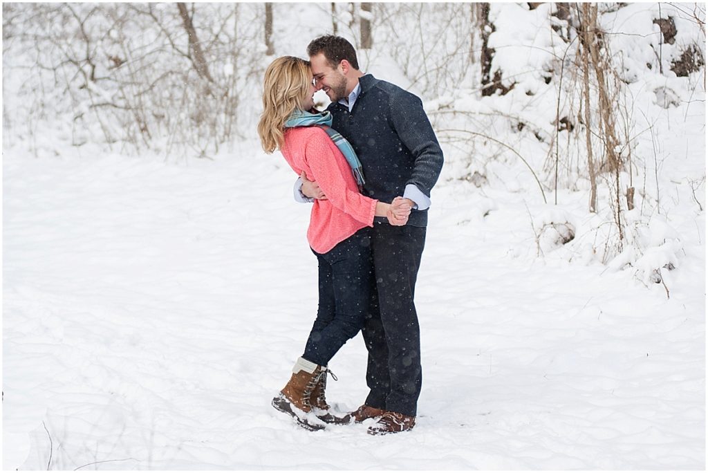 Central Ohio Wedding Photographers - Alley Park snow winter Engagement Session Pipers Photography http://www.pipersphotography.com