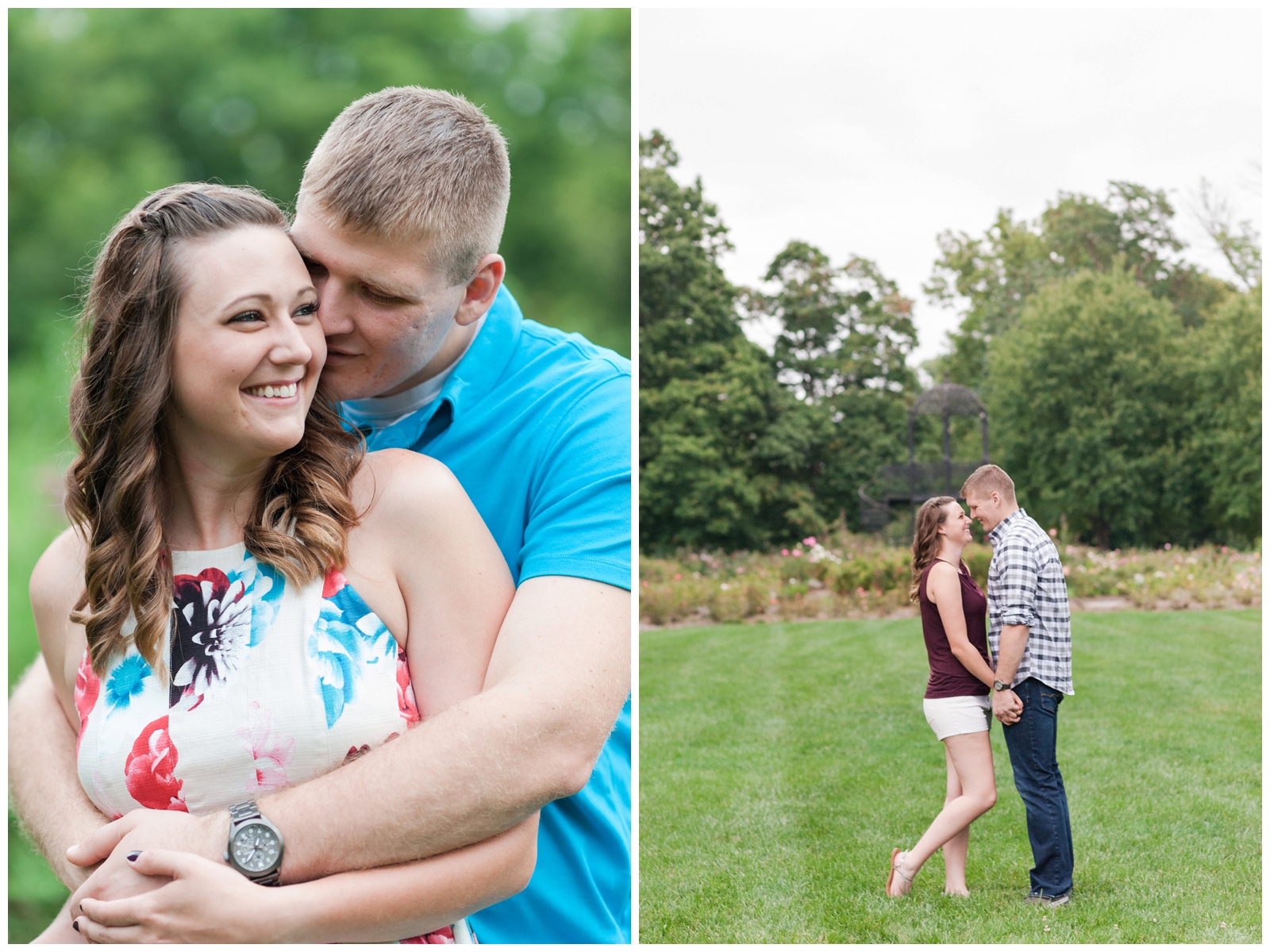 What to Wear for Your Engagement Session in Columbus Ohio Park of Roses Summer photos