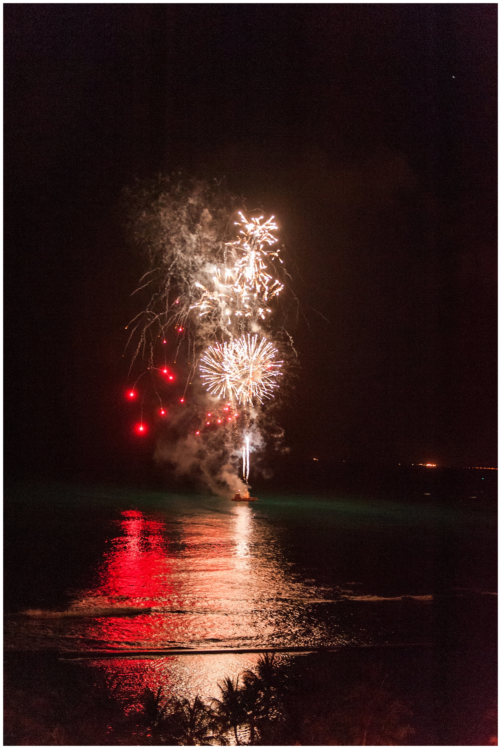 Fireworks over Waikiki Beach by Hilton Hawaiin Village on Friday nights