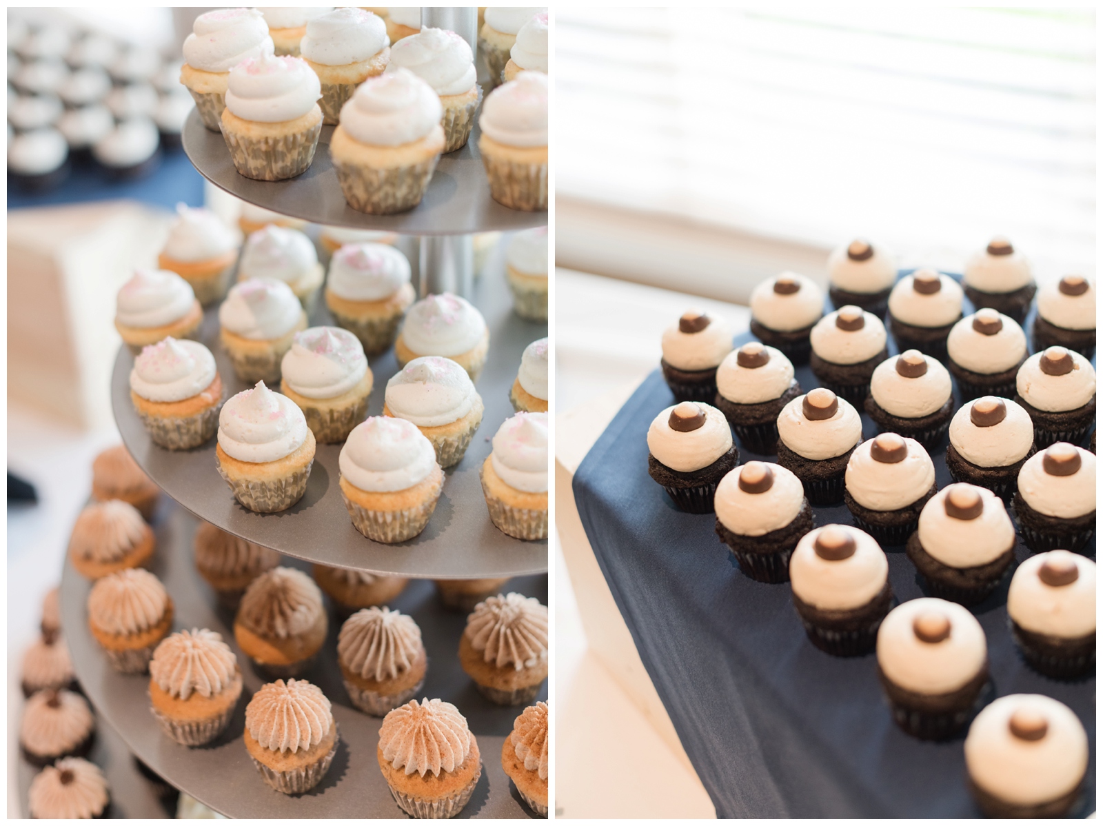 vanilla cupcakes and buckeye cupcakes for wedding day in Columbus OH