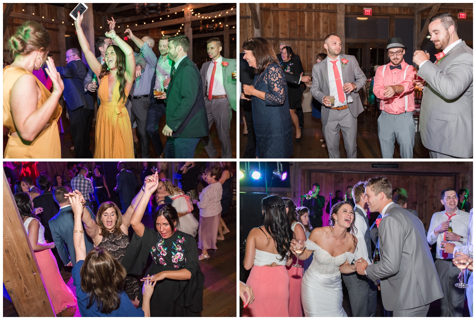 party guest enjoy dance floor during wedding reception in Columbus OH