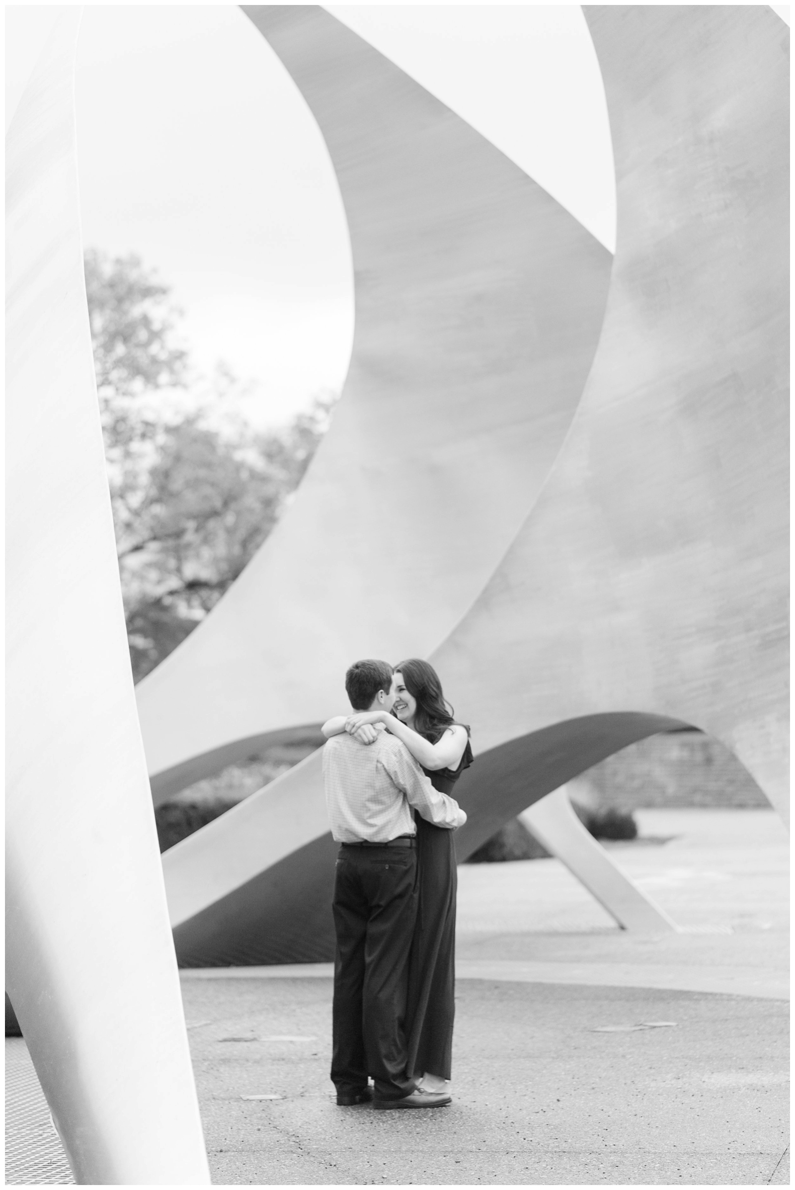 Beautiful fall Franklin Park Conservatory Engagement Session black and white engagement photos 