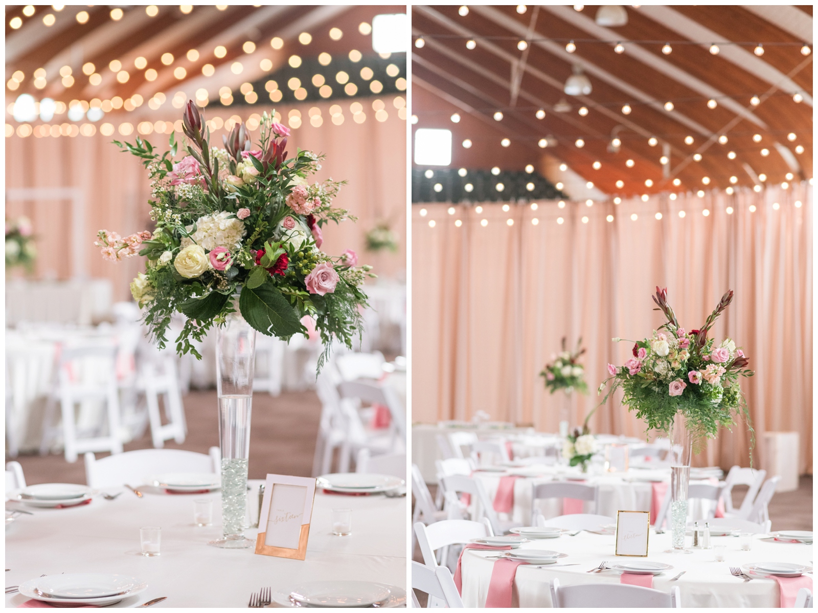 classic blush and ivory wedding Irongate equestrian center