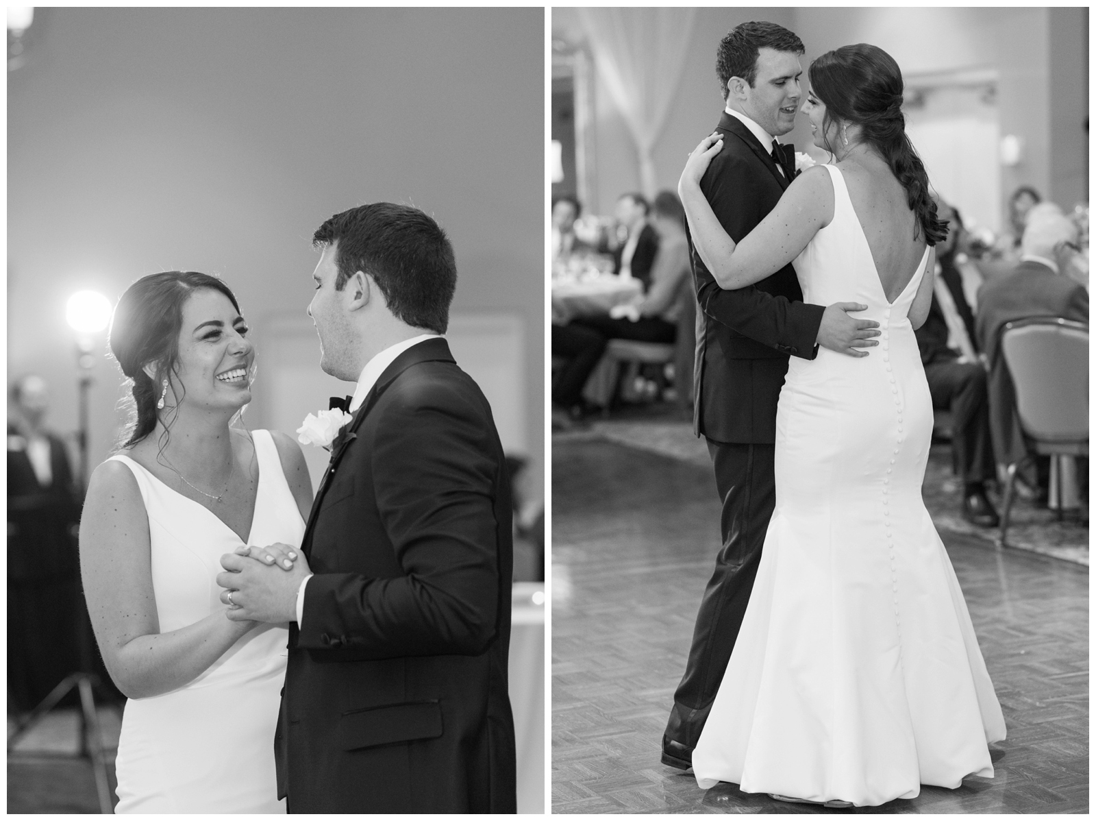 bride and groom have their first dance at Brookside Golf and Country Club 