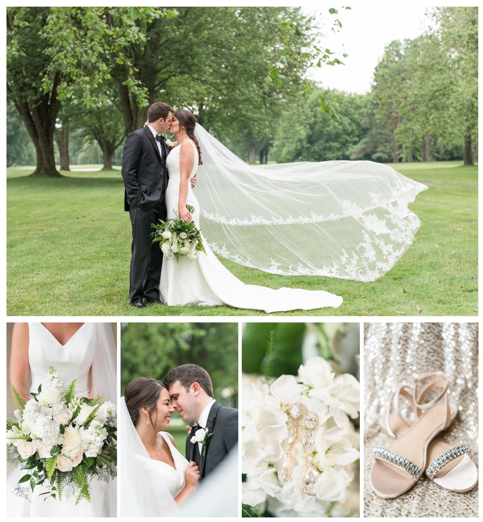 Gold and ivory classic wedding at Brookside Golf and Country Club photographed by Pipers Photography