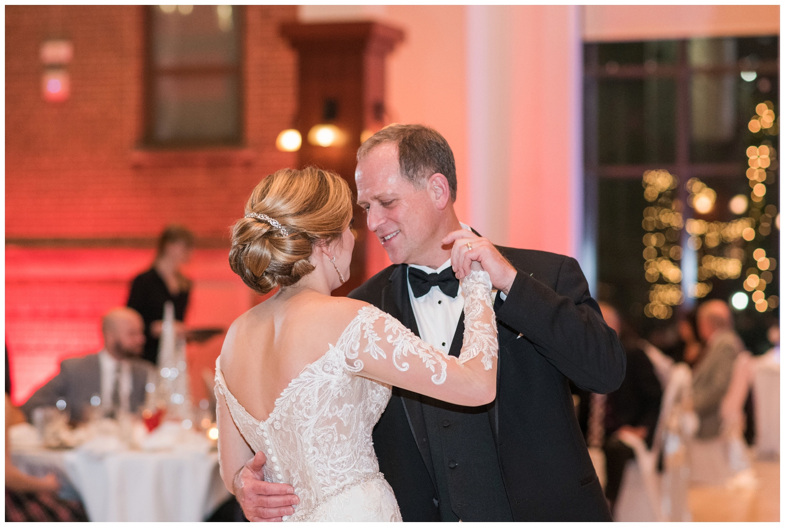 father-daughter dance at St. Charles Preparatory School wedding reception