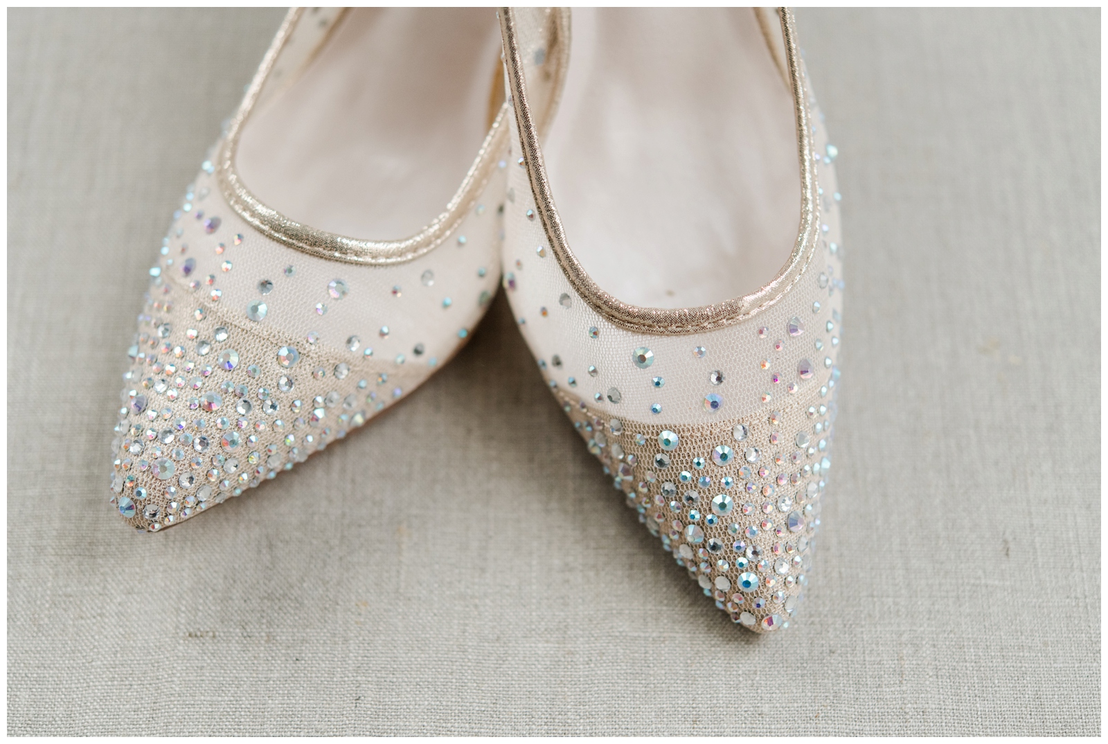 bride's shoes with beading on the toes